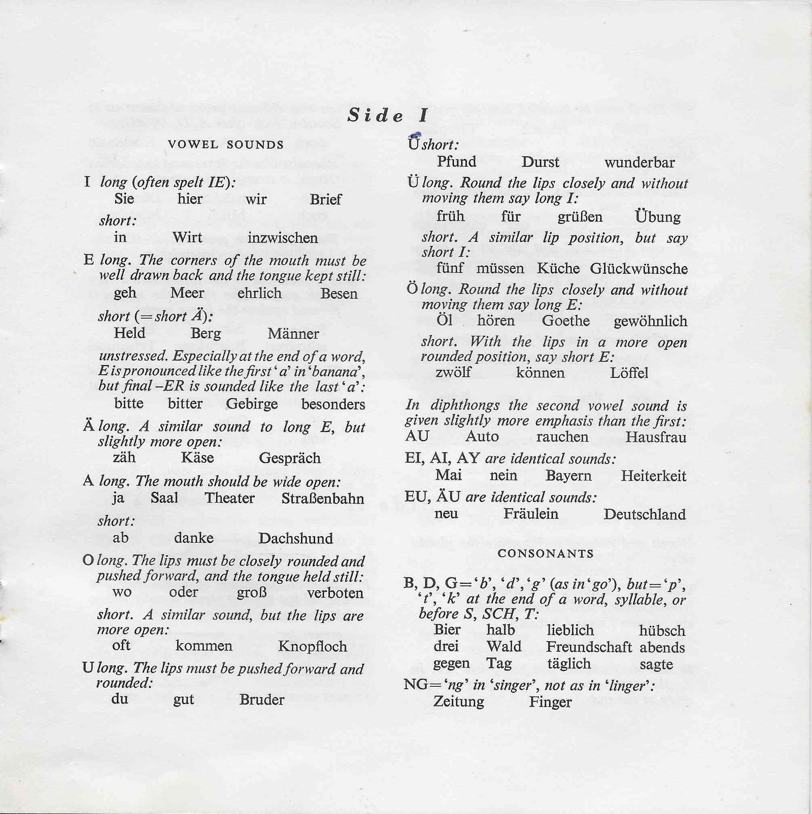 Inserts from GER-A-1